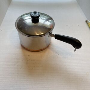 Vintage Revere Ware 3 Qt Saucepan Copper Bottom Rome NY USA w/Lid